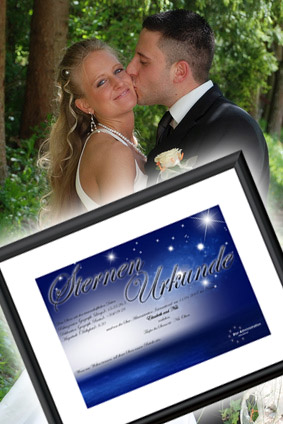 Sterntaufen sind als Hochzeitsgeschenke beliebt Sterntaufen sind als Hochzeitsgeschenke beliebt