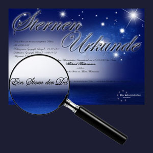 Die Widmung zur Sterntaufe