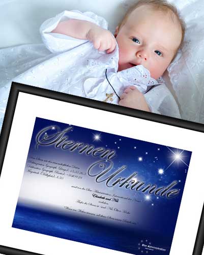 Taufgeschenk Sterntaufe