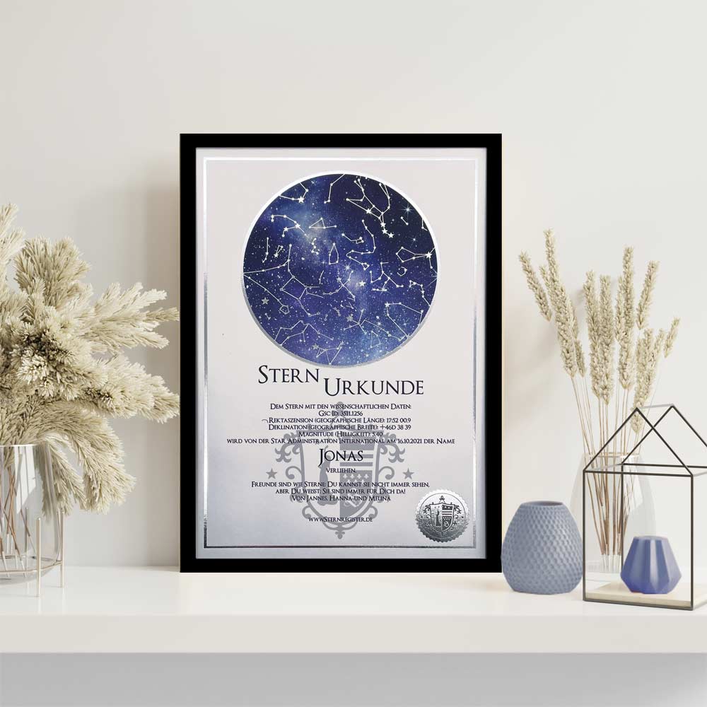 Sterntaufe Urkunde