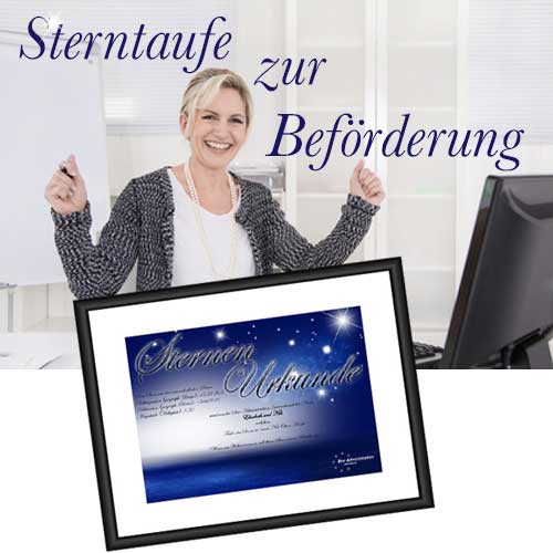 befoerderung-geschenk Sterntaufe als Geschenk zur Beförderung