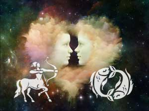 Schütze mit Partner Fische Schütze und Fische