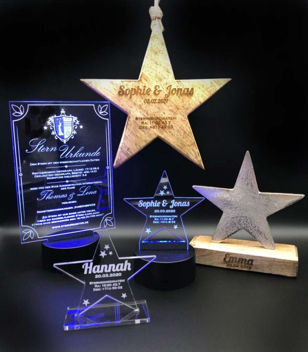 Sterntaufe Trophäen